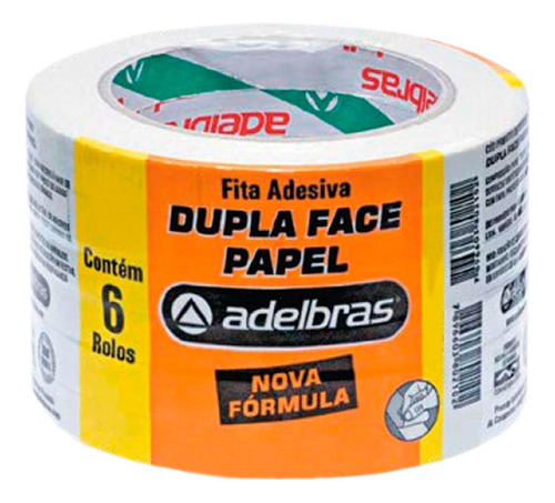 Fita Dupla Face Pap.bco Adelb.12x30m