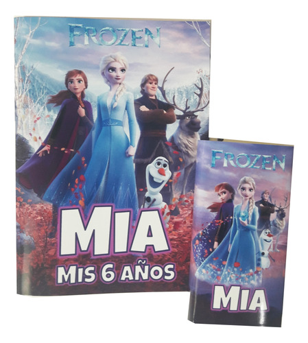Souvenir Frozen - 10 Libritos Colorear Y 10 Lapices X6