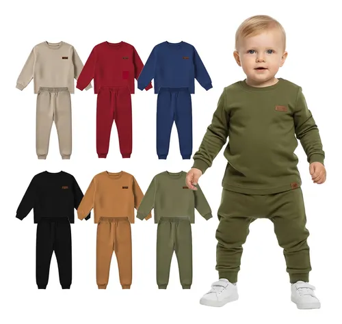 Kit 4 Peças De Moletom Bebê Menino Infantil Masculino Frio