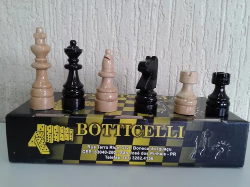 Jogo de Xadrez-Chines Tabuleiro Madeira Macica - Botticelli - Lacrado