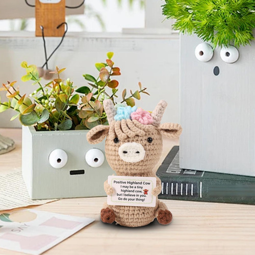 Crochê De Suporte Emocional Animais Positivos De Crochê Bone