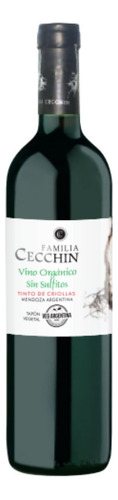 Vino Orgánico Familia Cecchin 3 X 750 Cc Criolla Sin Sulfito