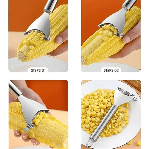 Descascador Prático De Milho Em Aço Inox Com Cabo Ergonômico