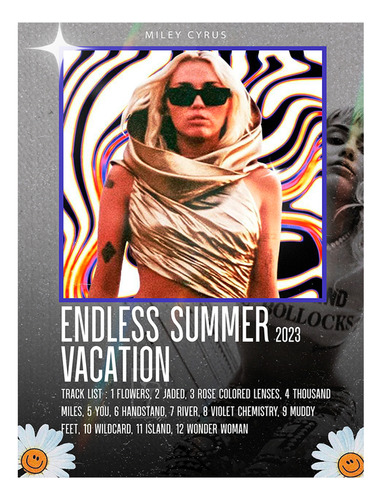 Poster Papel Fotografico Miley Cyrus Endless Summer 80x60