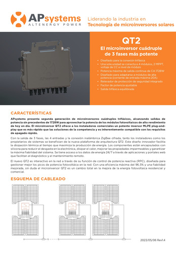 Microinversor Apsystems De 1728w Trifasico 4 Paneles