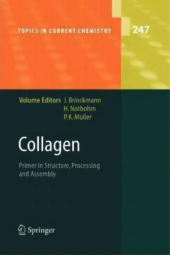 Collagen, De Jã¼rgen Brinckmann. Editorial Springer Verlag Berlin Heidelberg Gmbh Co Kg, Tapa Blanda En Inglés
