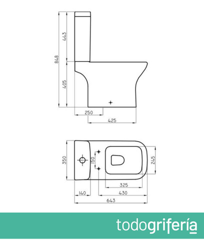Inodoro Largo Ferrum Temple Blanco Iblqx