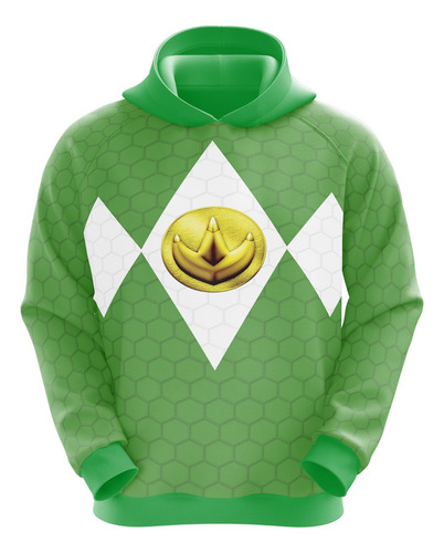 Sudadera Sublimada Power Ranger Verde