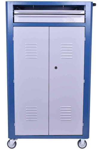 Rack Para Computador Fechado Com 2 Gavetas R-4 Azul Fercar