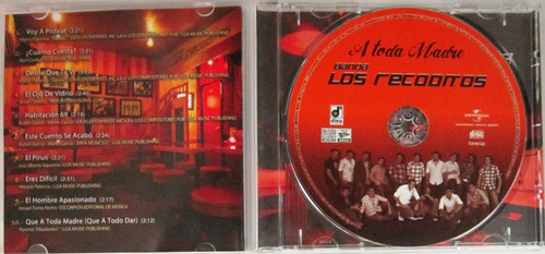 Banda Los Recoditos - A Toda Madre Cd (Usado)