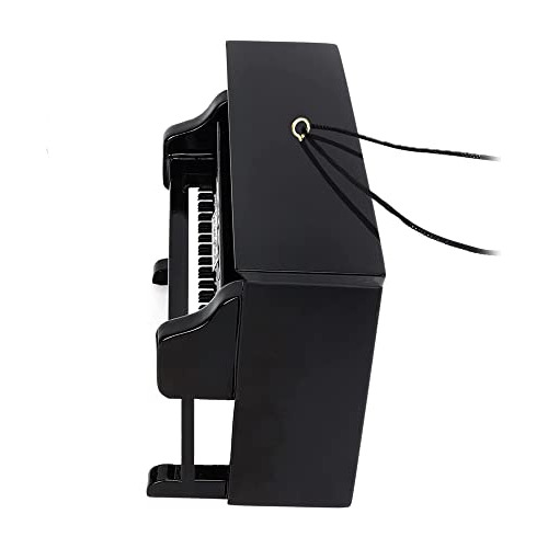 S - Adorno De Piano Vertical De Madera Negra De 2.8 In