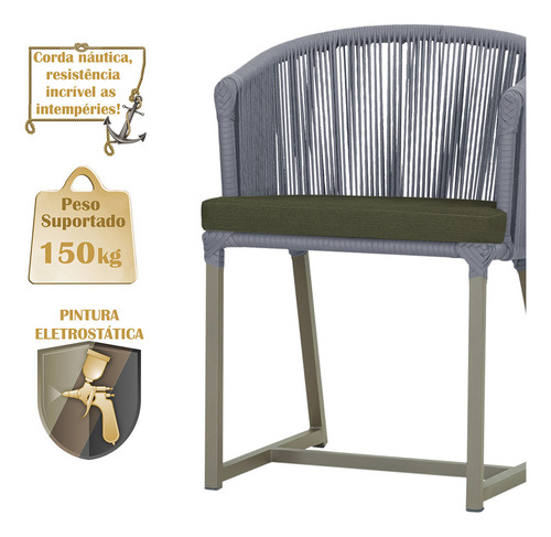 Mesa E 6 Cadeiras De Jantar Noronha Fendi E13 Trama Original