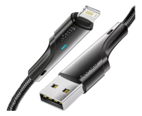 Cable Lightning 2 Metros Led Uso Rudo Para iPhone iPad