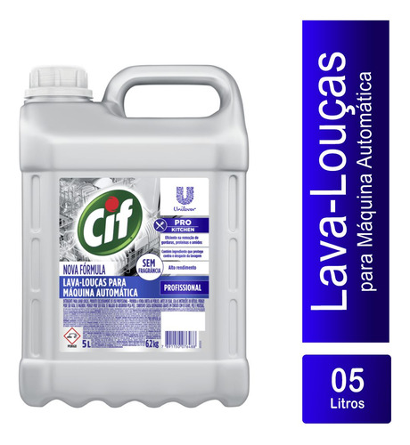 Kit 4 Lava-louças Para Máquina Automática 5 Litros Cif