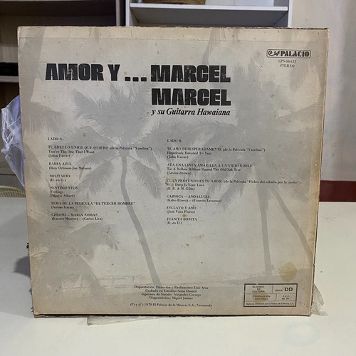 Marcel Y Su Guitarra Hawaiana Disco Amor Y... Marcel