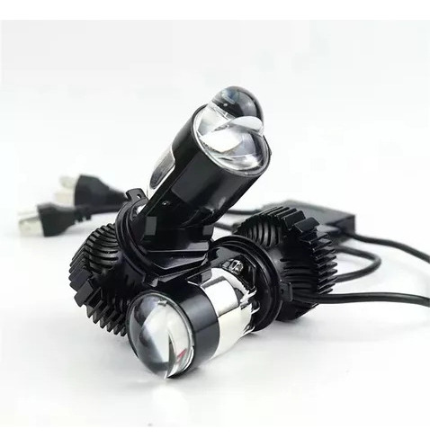 Kit Focos Led Proyector Csp H4 Doble Lupa Alta Y Baja Canbus