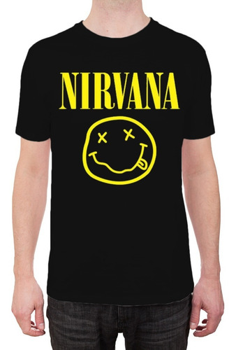 Imagem 2 de 10 de Camiseta Camisa Nirvana Logo Banda Rock Clássicos Anos 90