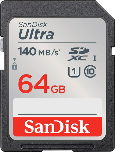 Cartão De Memória Sandisk Sd Xc 64gb Ultra 140mb/s 