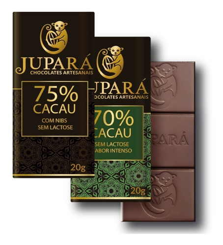 42 Barras De Chocolate 70%, 75% Cacau Sem Lactose Sem Glúten