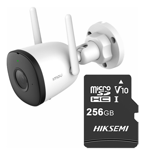 Imou Cámara Bullet 2mp F22n-plus-256 Con Microsd 256gb Y Letrero Disuasivo Micrófono Integrado 102 Grados De Apertura H.265 2.8mm Detección De Humanos Ir 30m F22n Ip67