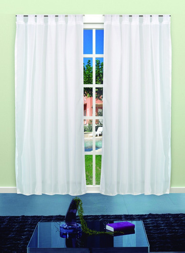 Cortina Voile Premiun 2 Paños 140x210 10 Colores
