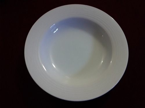 Juego 6 Platos Hondos Porcelana Norikate Blanco Artico Blanco