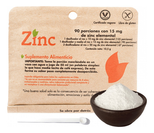 2x Zinc 90 Dosis De 15mg, Con Dosificador