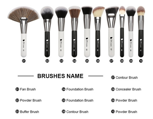Juego De Brochas De Maquillaje Ducare Official Panda 31 Pro