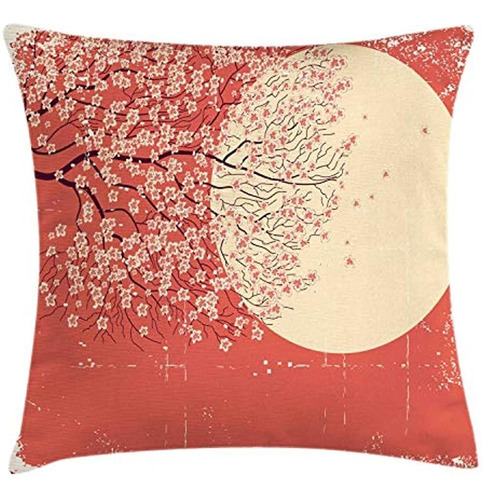 Ambesonne Spring Throw Pillow Cojín, Cherry Blossom Sakura T