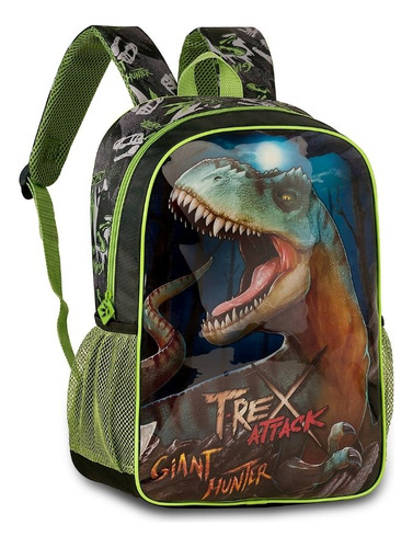 Mochila Costas Escolar Infantil Dinossauro T-rex - Clio