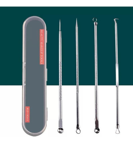 Imagen 4 de 7 de Kit Removedor Extractor Puntos Negros Espinillas Acne 4 Pzs