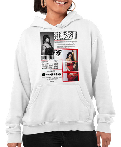 Sudadera Con Gorro Cazzu Cantante Álbumes