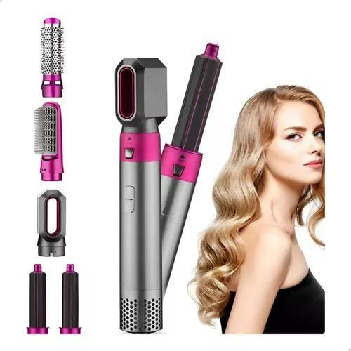 Secador Modelador Escova Cabelo 5 Em 1 1100w