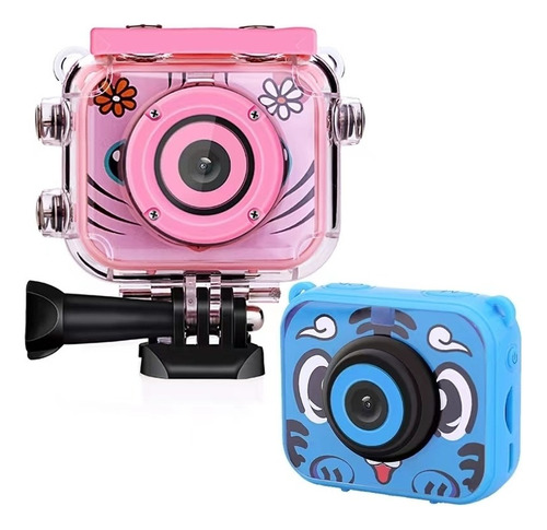 Câmera Digital Impermeável 1080p Kids Camera Gift Para Crian