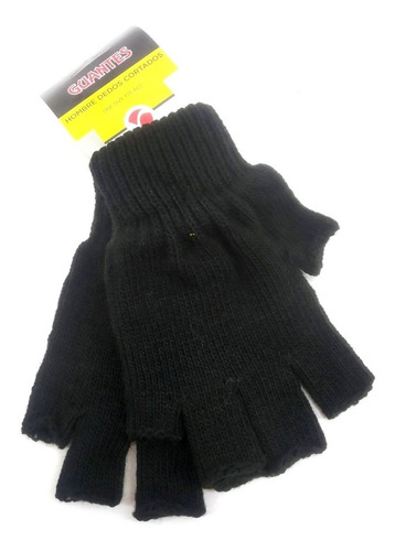 Imagen 7 de 10 de Guante Mágico Dedo Cortado Negro De Lana Unisex 12 Unidades