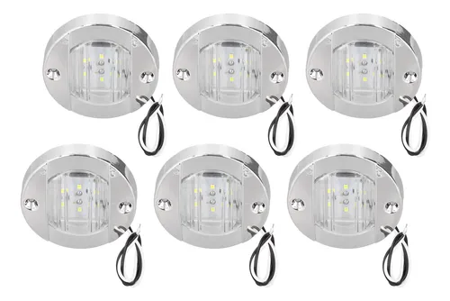 Marcador Lateral De Aviso Led Stern De 12 V, Redondo, Blanco