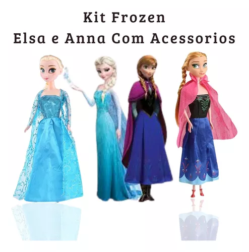 Kit 02 Bonecas Frozen Disney Musical Baby Anna E Elsa Lindas em