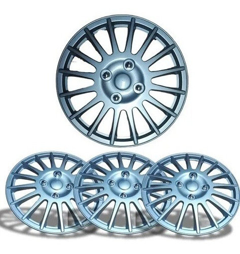 Set X4 Tapa Rueda Aro 16 Cromada Designer Tapa 16 Auto