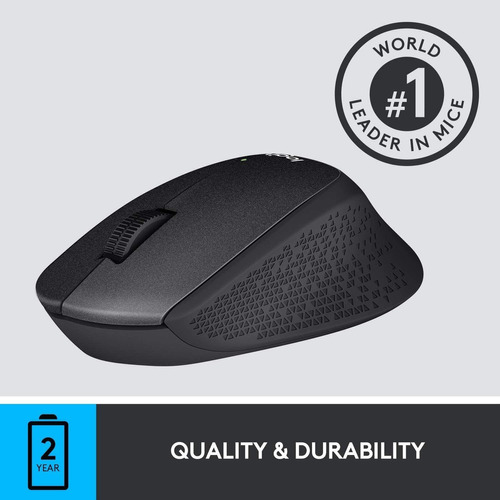 Logitech M330 Plus Silencioso, Ratón Inalámbrico Grande, Neg