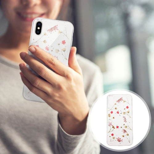 Elegante Funda Con Diseño De Flores Preservadas Para iPhone