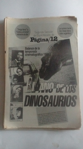 Segunda Sección Página 12 26/12/1993 Jurassic Park Oscars