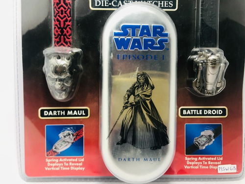 Imagen 5 de 10 de Nico 2 Relojes Darth Maul Y Battle Droid Star Wars (msw 63)