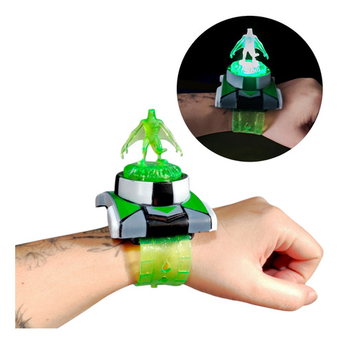 Relógio Ben 10 Omnitrix C/ Som, Luz E 2 Bonecos Alienígenas