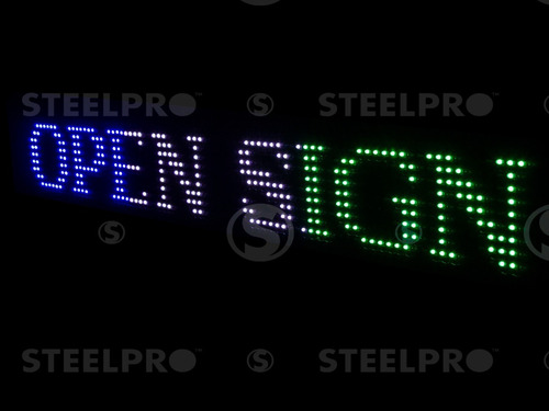 Imagen 3 de 3 de Letrero Led Programable 3 Colores Steelpro Anuncio Luminoso