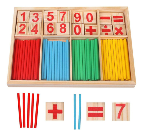 Juguetes Educativos Preescolares Matemáticos De Madera Tarje