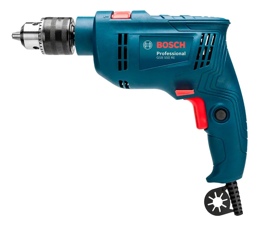 Taladro Percutor atornillador Bosch Professional GSB 550 RE Caja de cartón - Azul - 220V