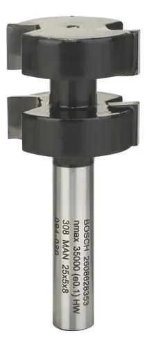 Bosch Fresa A Due Tagli 8x9x20 Mm Per Legno – Utensile Per Fresatrice Verticale, Perfetto Per Incisioni E Profilature