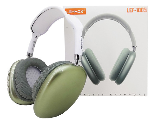 Fone De Ouvido Bluetooth Sem Fio Headphone Wireless Lehmox Cor Verde
