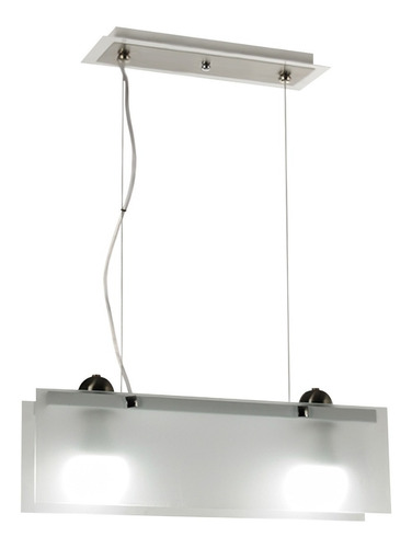 Colgante Techo Sevilla 2 Luces Vidrio Metal Apto Led E27