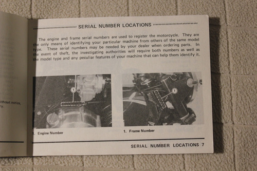 Kawasaki Z 550 1980 Manual Del Propietario (Usado)